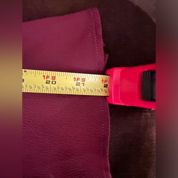 Ann Taylor Burgundy 3/4 Sleeves Front Bow Light Material No Tag Sz M. Zip OnSide - Picture 9 of 11